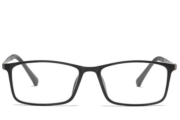 Rechthoekige zwarte Ultem-bril #BS0406-0319