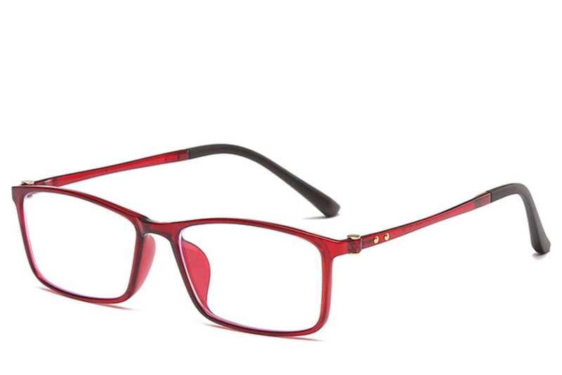 Rectangular Red Ultem Glasses #BS0406-0320
