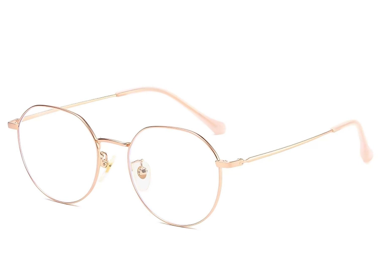 Oval Pink Titanium Glasses #BS0406-0322