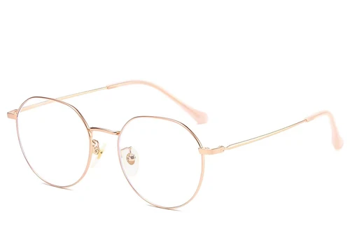 Lunettes ovales en titane rose #BS0406-0322
