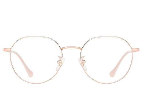 Lunettes ovales en titane rose #BS0406-0322