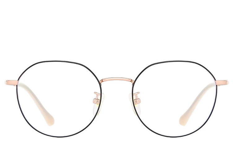 Oval Black Titanium Glasses #BS0406-0323