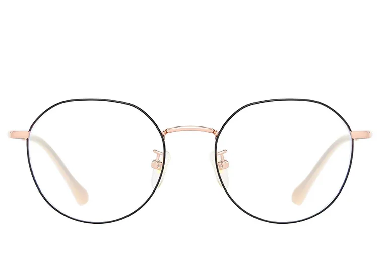 Gafas ovaladas de titanio negro #BS0406-0323