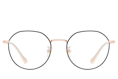 Oval Black Titanium Glasses #BS0406-0323