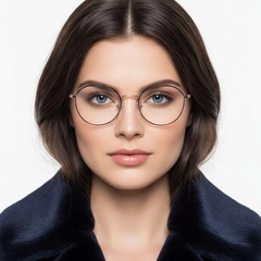 Oval Black Titanium Glasses #BS0406-0323