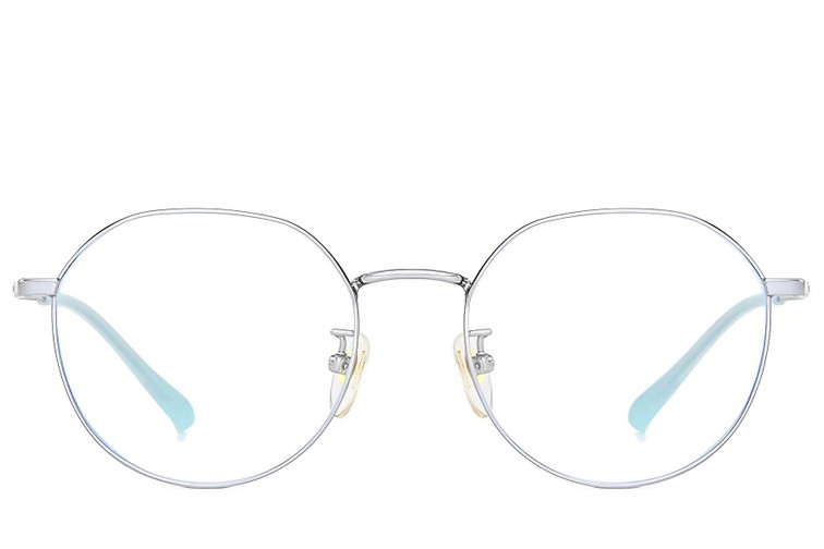 Oval Silver Titanium Glasses #BS0406-0324
