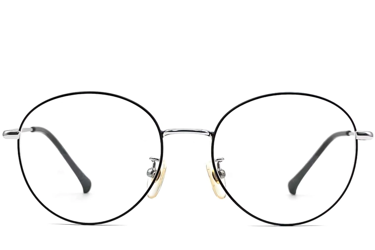 Oval Black Titanium Glasses #BS0406-0327