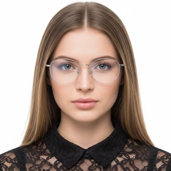 Ovale silberne Titanbrille #BS0406-0330