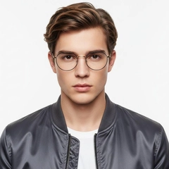 Ovale goldene Titanbrille #BS0406-0331