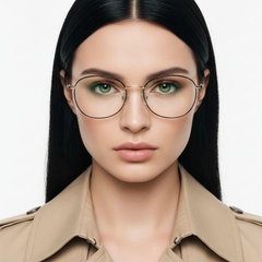 Ovale goldene Titanbrille #BS0406-0331