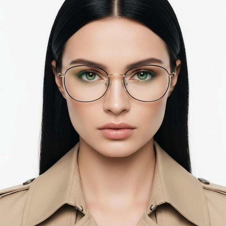 Ovale gouden titanium bril #BS0406-0331