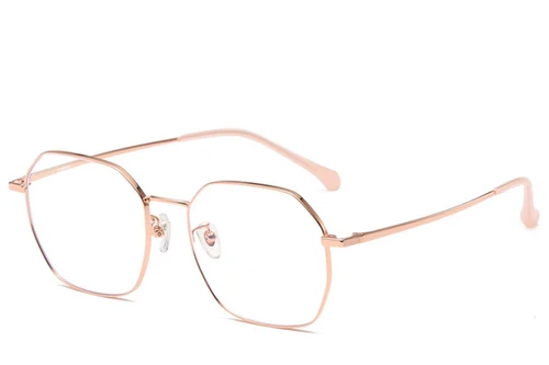 Gafas geométricas de titanio rosa #BS0406-0332
