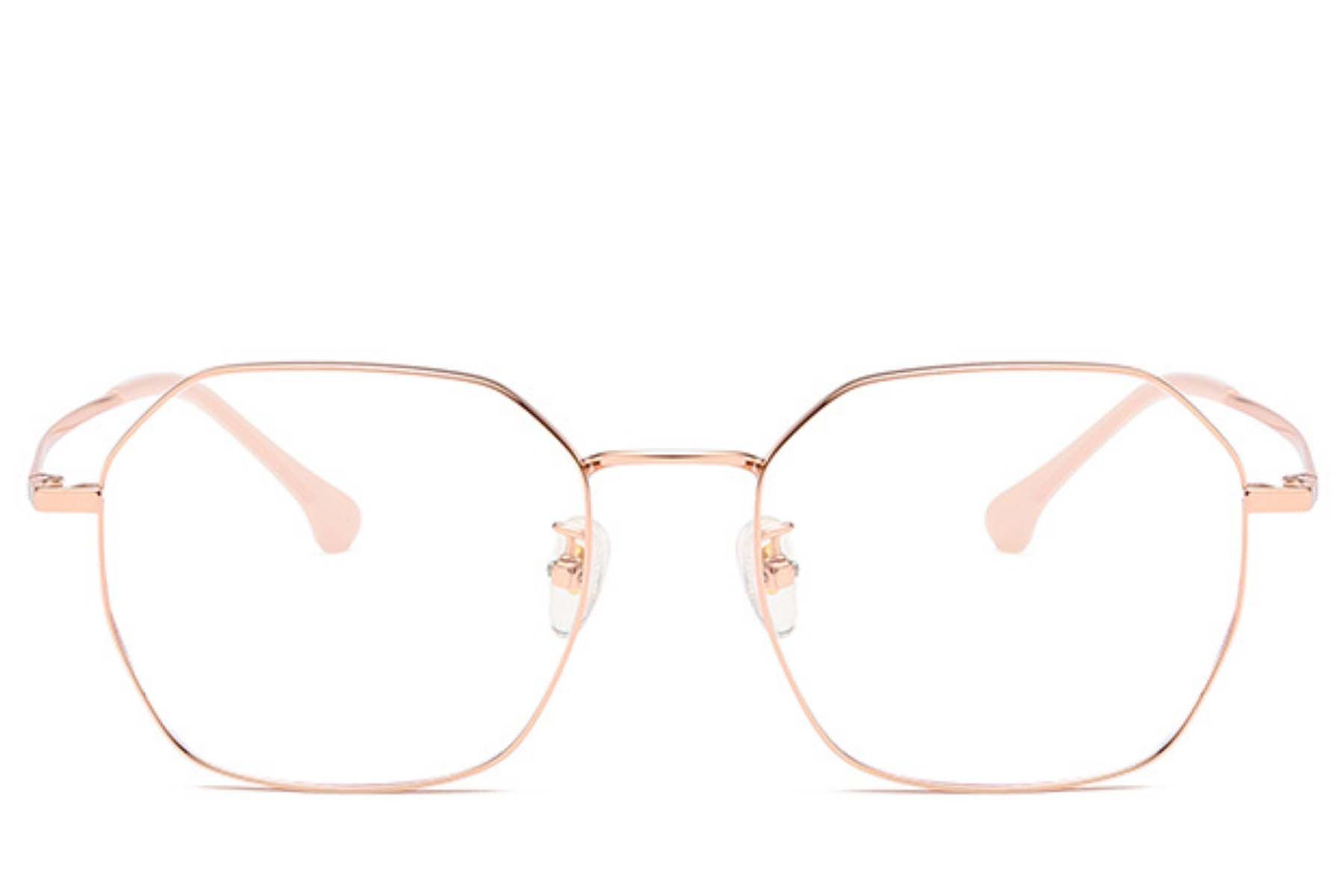 Geometric Pink Titanium Glasses #BS0406-0332