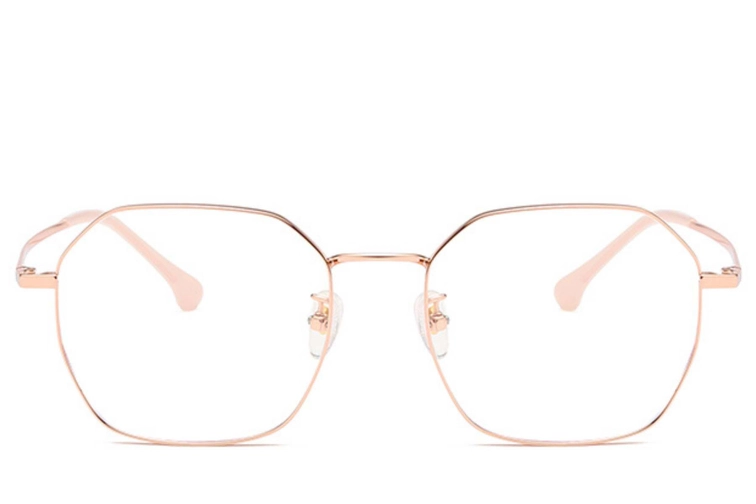 Gafas geométricas de titanio rosa #BS0406-0332