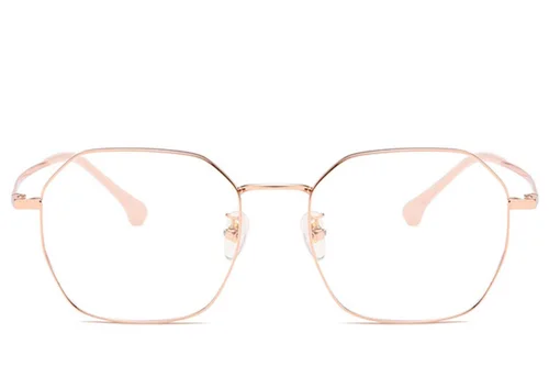 Lunettes géométriques roses en titane #BS0406-0332