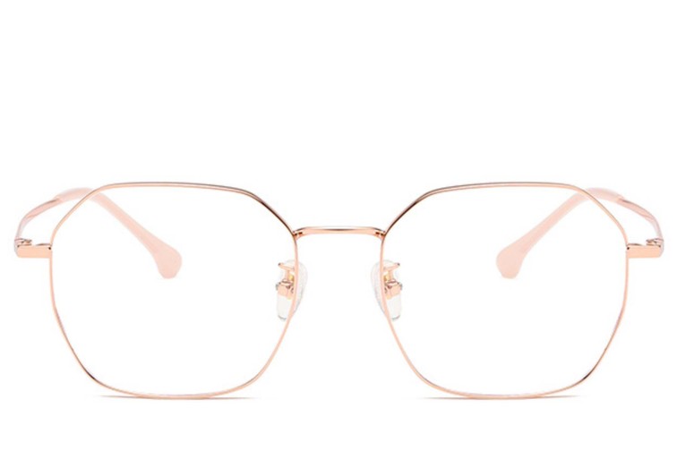 Gafas geométricas de titanio rosa #BS0406-0332