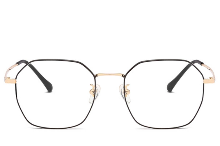 Gafas geométricas de titanio dorado #BS0406-0333
