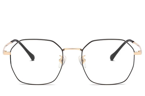 Gafas geométricas de titanio dorado #BS0406-0333