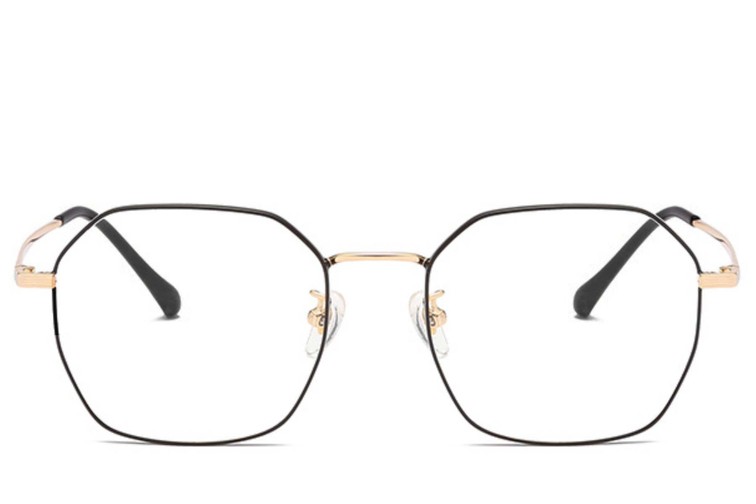 Gafas geométricas de titanio dorado #BS0406-0333