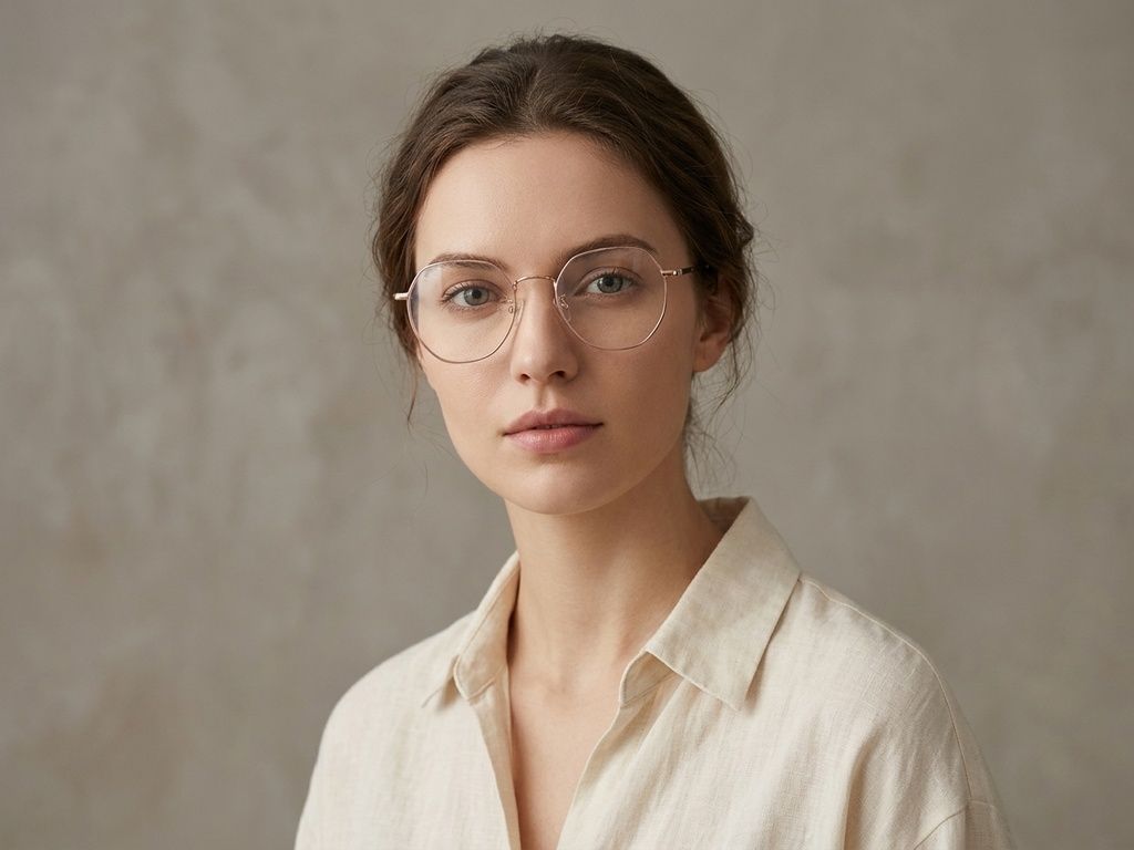 Geometric Pink Titanium Glasses #BS0406-0334