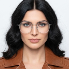 Geometrische Silber-Titanbrille #BS0406-0336