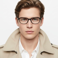 Gafas ovaladas negras TR90 para niños #BS0406-0343