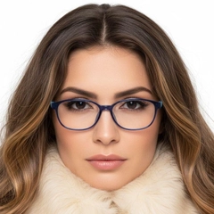 Gafas ovaladas azules TR90 para niños #BS0406-0344