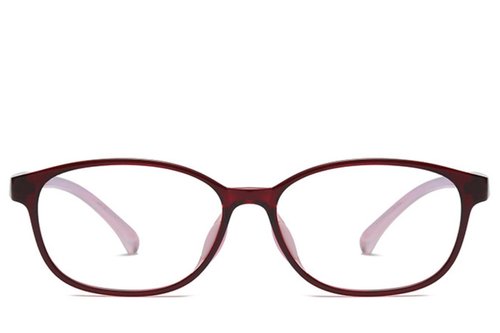 Lunettes ovales rouges TR90 pour enfants #BS0406-0345