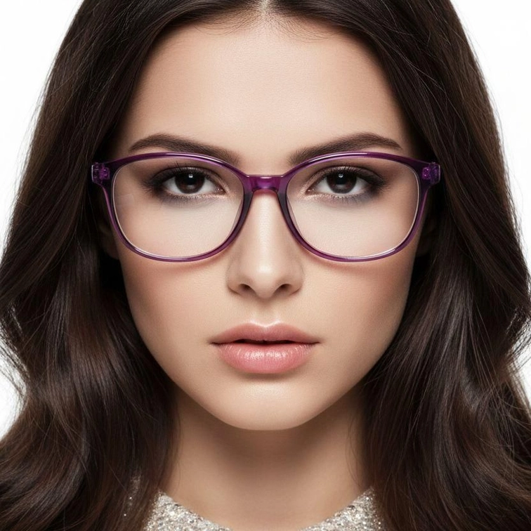 Gafas ovaladas moradas TR90 para niños #BS0406-0346