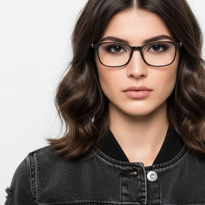 Gafas rectangulares rosas TR90 para niños #BS0406-0348