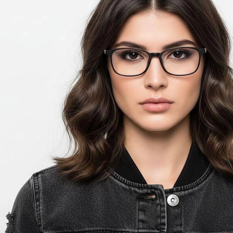 Gafas rectangulares rosas TR90 para niños #BS0406-0348