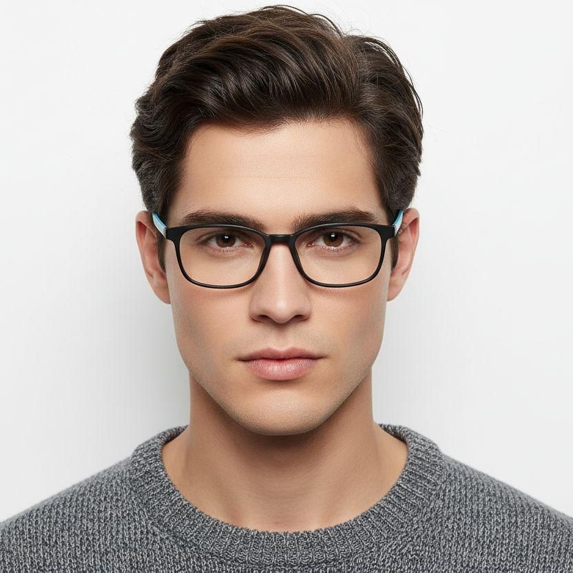 Rectangular Blue TR90 Kids Glasses #BS0406-0350