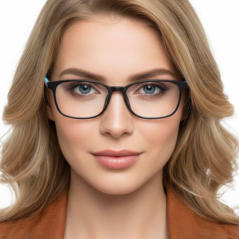 Rectangular Blue TR90 Kids Glasses #BS0406-0350