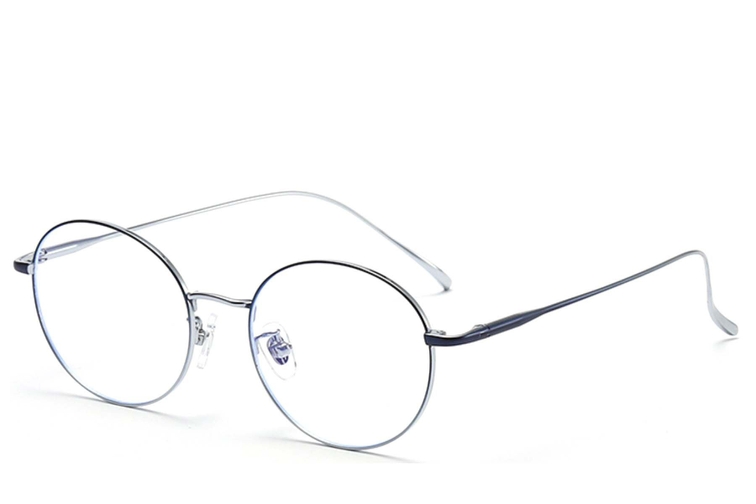 Oval Silver Titanium Glasses #BS0406-0358