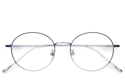 Oval Silver Titanium Glasses #BS0406-0358