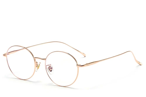 Lunettes ovales en titane rose #BS0406-0359