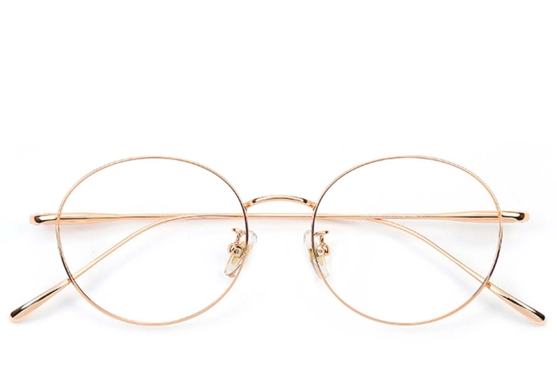 Oval Pink Titanium Glasses #BS0406-0359