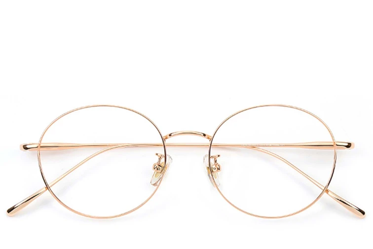 Oval Pink Titanium Glasses #BS0406-0359