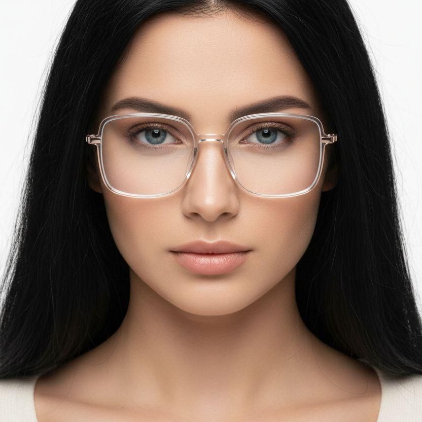 Rectangular Transparent TR90 Glasses #BS0406-0363