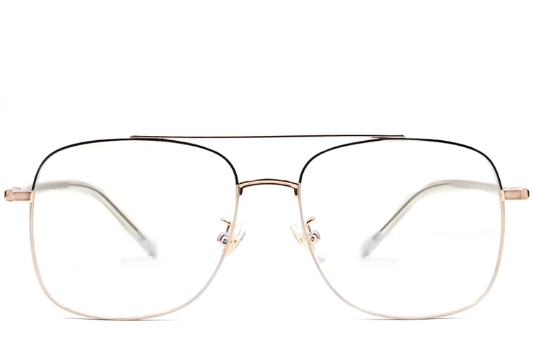 Gafas de aviador de metal dorado #BS0406-0368