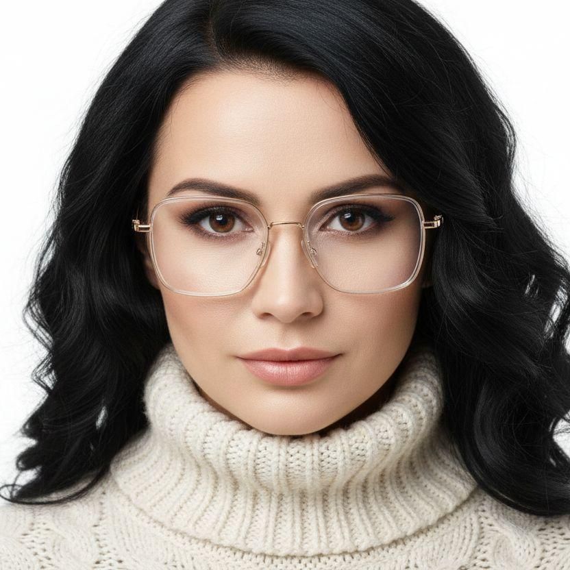 Vasos rectangulares de metal transparente #BS0406-0370