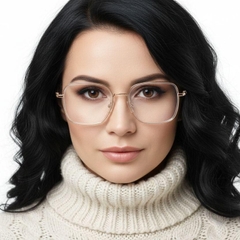 Vasos rectangulares de metal transparente #BS0406-0370