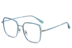 Rectangular Blue Metal Glasses #BS0406-0371