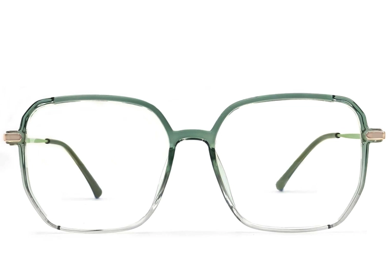 Geometrische grüne TR90-Brille #BS0406-0376