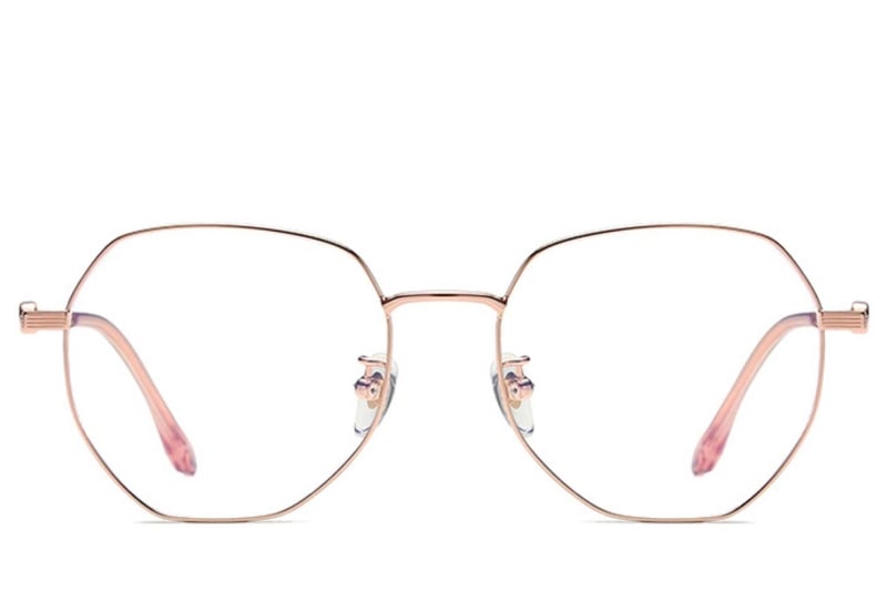 Geometric Pink Titanium Glasses #BS0406-0378