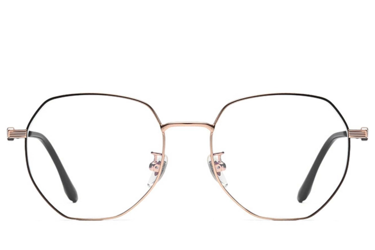 Geometric Black Titanium Glasses #BS0406-0379