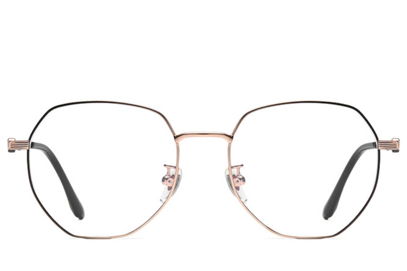 Geometric Black Titanium Glasses #BS0406-0379