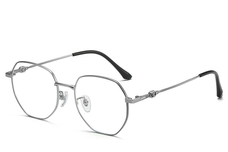 Geometric Silver Titanium Glasses #BS0406-0380