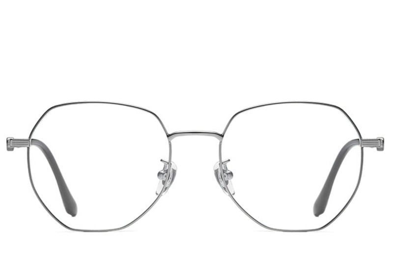 Geometric Silver Titanium Glasses #BS0406-0380
