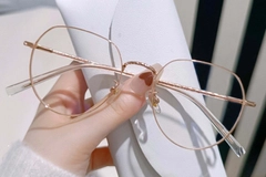 Oval Pink Metal Glasses #BS0406-0385